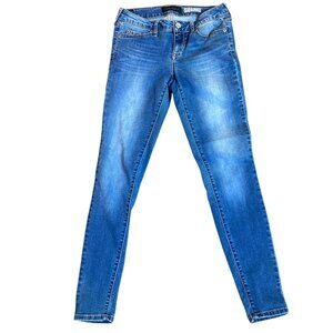 Aeropostale Womens Blue Denim Jeggings Size 2 Regular Low Rise Stretch Jeans